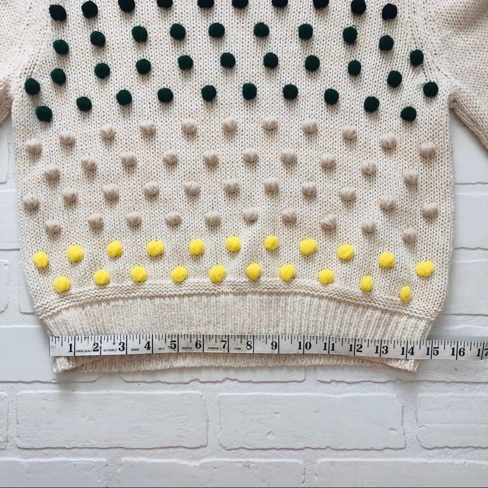 SALE! Anthropologie MOTH Pom Pom Sweater - Picture 6 of 8